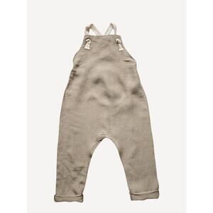 NEW THE SIMPLE FOLK kid's linen overall in oatmeal
